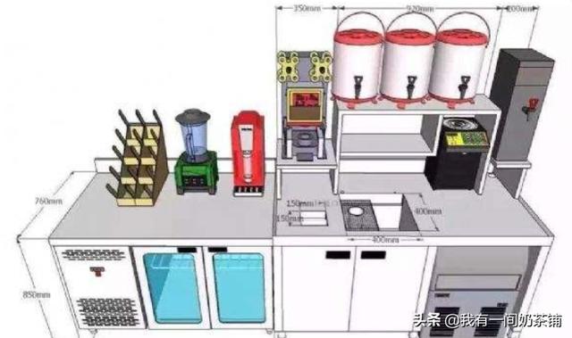 第四节―开奶茶店必备设备清单及价格。