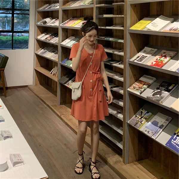 夏日活力橙穿搭,T恤裙子随心挑,在炎热的天气里做最凉爽的少女