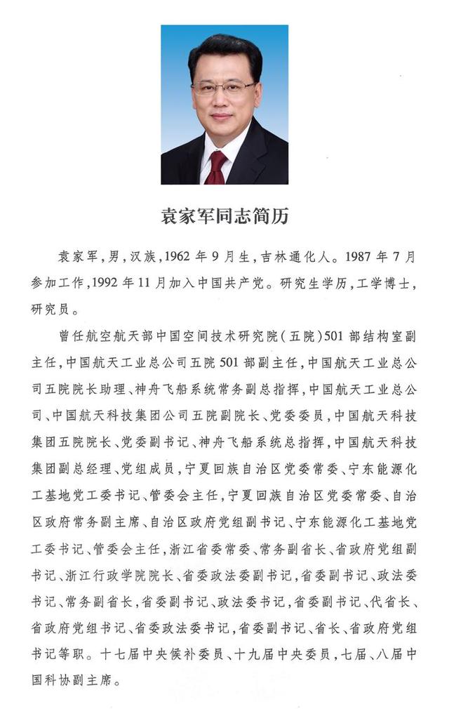 浙江省人民政府省长、副省长简历