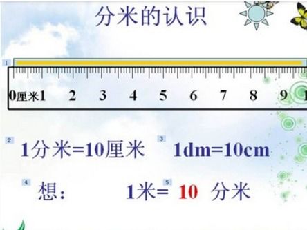 3米等于多少分米多少厘米?